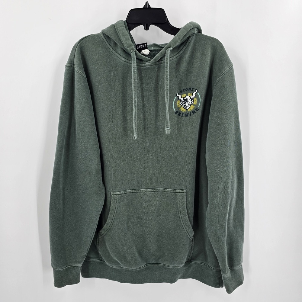 Stone Brewing Hoodie Mens Medium‎ Beer Green Blazing Fresh